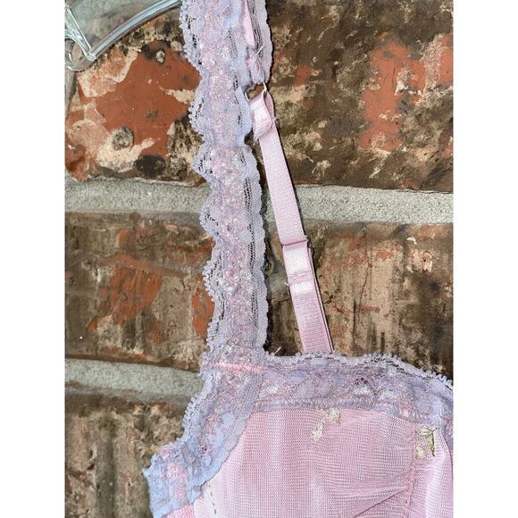 Dolls Kill Sugar Thrillz Sz XS Baby Floral Mini Dress Coquette Sweetheart Lace - Picture 5 of 7